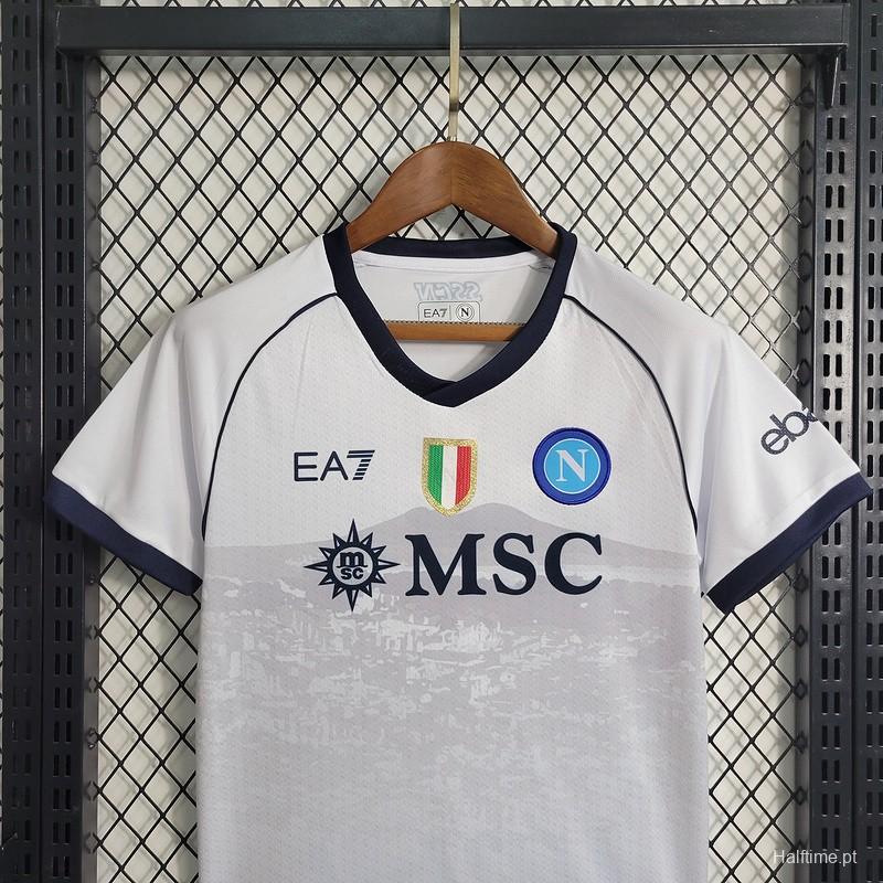 23/24 Kids Napoli Away White Jersey