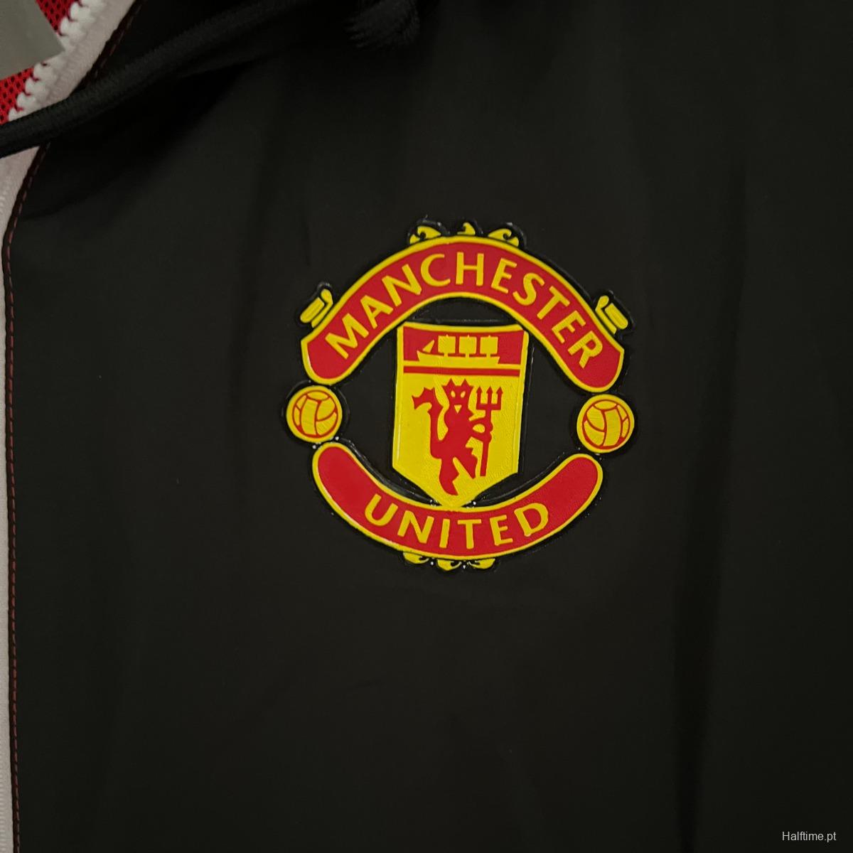 23/24 Manchester United Red/Black Windbreaker