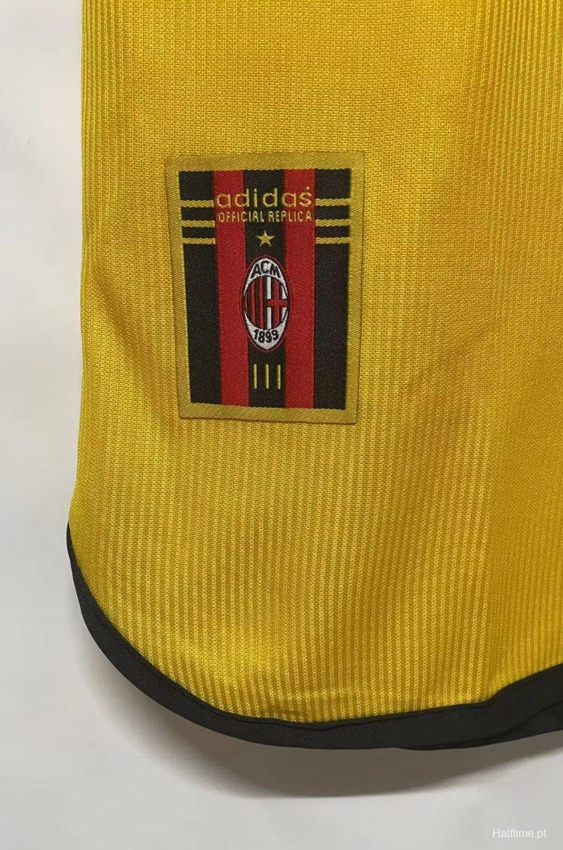 Retro 99/00 AC Milan Away Yellow Jersey